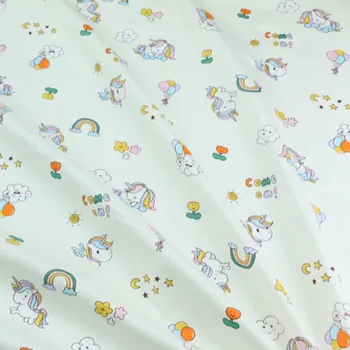 Unicorn Baloane Țesătură din Bumbac Pentru Copil,DIY lenjerie de Pat Textile,de Cusut, Quilting Sferturi de Grăsime Material Pentru copil