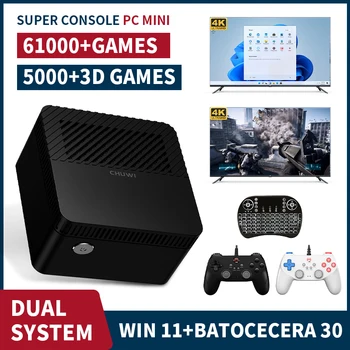 Joc Cutie Chuwi Super Consola PC Mini Câștiga 11+Batocera 30 De Console de jocuri Pentru SS/PS2/PSP/N64/DC Cu 61000+ Jocuri Retro Mini TV Box