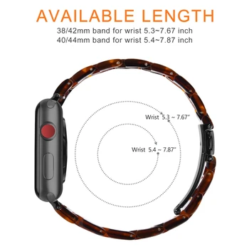 Subțire de Rășină curea pentru apple watch SE 6 5 trupa 44mm bratara iwatch 42mm Seria 4 3 2 1 Accesorii de mână buclă 40mm Înlocuire