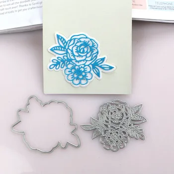 DUOFEN TĂIERE de METAL MOARE de trandafir flori de decupaj set 2 buc pentru DIY papercraft proiecte Hârtie Album Album 2020 nou