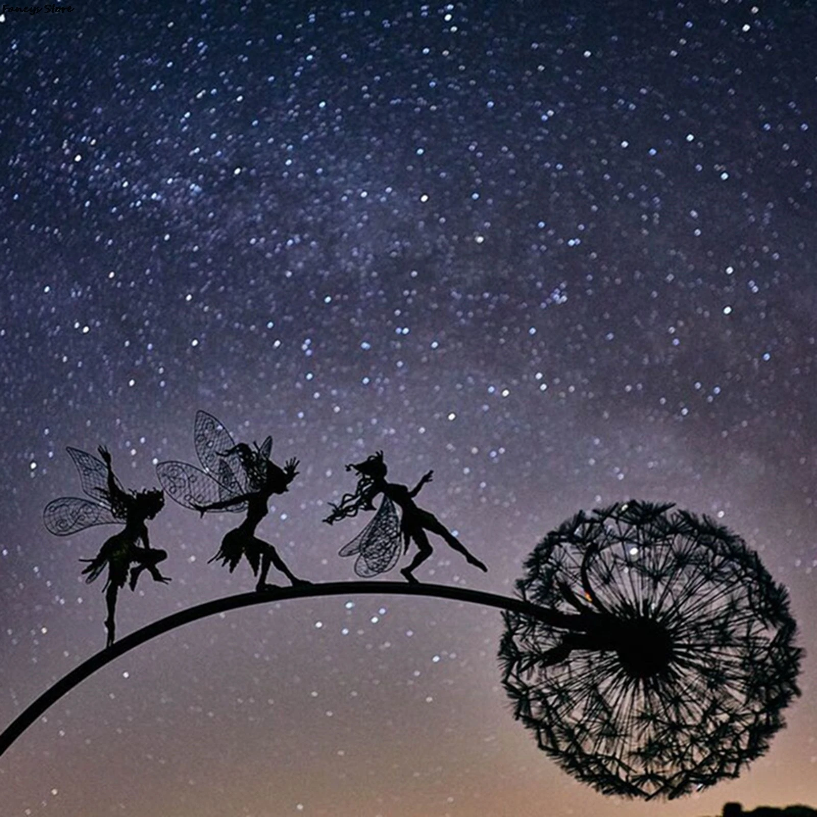 Dansul Zână Floare Elfi Metal Decor Gradina Inteligent Si Jucaus Flower Fairy Și Păpădie Bonsai Ornamente Pitic De Companie