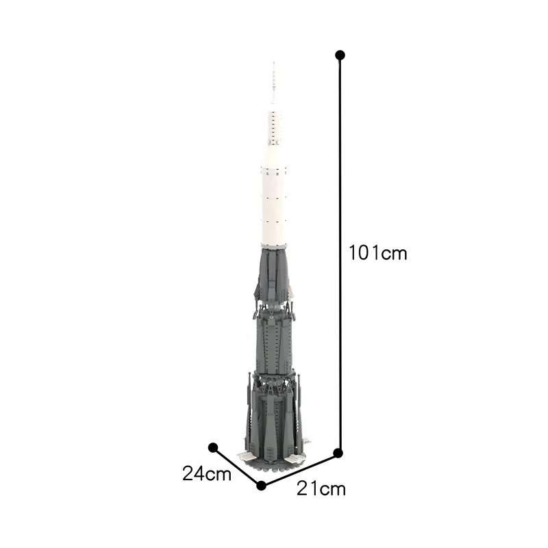 BuildMoc Tehnice Sovietice N1 Luna Racheta Saturn Scară Blocuri MOC Tehnice Asambla Modelul Cărămizi Jucarii pentru Copii