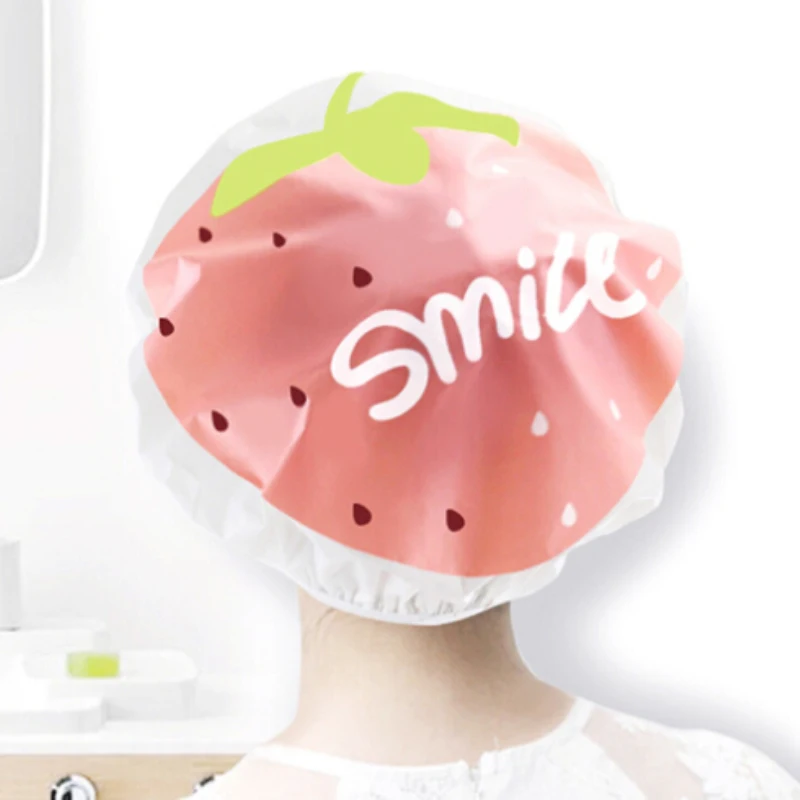 Noi capace de Duș de Desene animate Drăguț de Fructe Model rezistent la apa Capac de Duș Resuable Baie Păr Capace pentru Adulti Femei de Bucătărie Baie