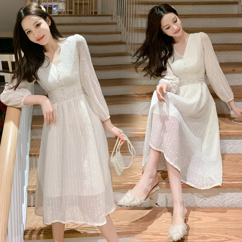 COIGARSAM Femei rochie dintr-o bucata coreene Noi Rochii de Primăvară 7856