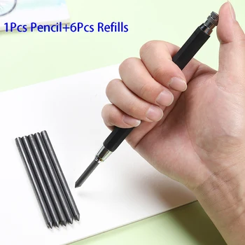 5.6 mm Metal Creion Mecanic Set 2B/8B Graffiti Creioane Automate Cu 6 buc Creion Rezerve pentru Desen Scris de Papetărie