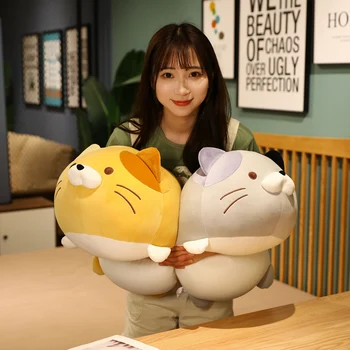 35/50/60CM de Desene animate Drăguț Japoneză Tuan Tuan Pisica Rotund Animale de Pluș Păpuși pentru Copii Cadouri Decor Acasă Pentru Copii Ziua de nastere Prezent