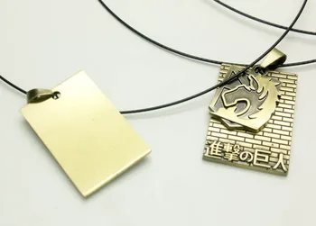 Atac Pe Titan Aur Argint Accesorii Anime Atac Pe Titan Logo Colier Breloc Brățară Inel de Deget Titan Semn key Finder