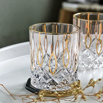 Creație în stil European de aur de cristal de sticlă de externe pahar de vin, whisky, cocktail de sticlă sticlă de bere de uz casnic set cana