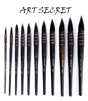 Artsecret 22RQ de înaltă calitate, cu par de veverita mâner de lemn pensule artistice pictura arta perie stilou pentru desen profesionist