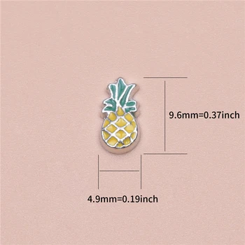 20buc/Lot F101 Fructe de Ananas Plutitoare Farmece a Face Viață Sticlă Medalion Cadou Bijuterii Consumabile