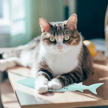 Silicon Moale Menta Pește Pisică Jucărie Catnip Animale De Companie Jucărie Curat Dinti Periuta De Dinti Mesteca Pisici Jucarii Pisoi Produse Pentru Animale De Companie