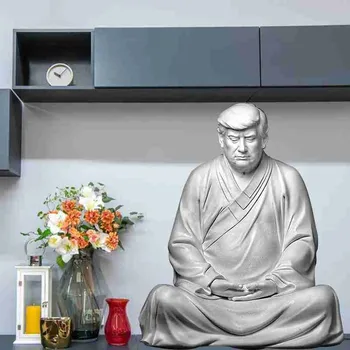 Trump Statuie A Lui Buddha De Donald Trump Rășină Face Companie Mare Din Nou Vreodată Donald Președintele Buddha De Vest Decor Acasă