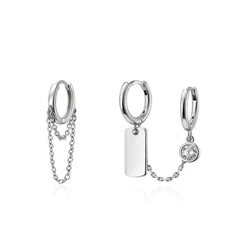 YWZIXLN Moda Boem Argint Culoare Cristal Mici Chian Drop Cercel Mascota Ornamente Pentru Femei Accesorii en-Gros E0187