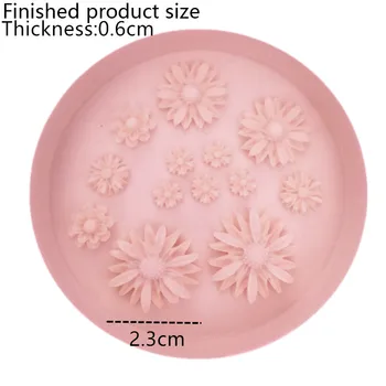 DIY Diferite dimensiuni de Daisy forma mucegai silicon decorare tort accesorii ciocolată mucegai de copt accesorii