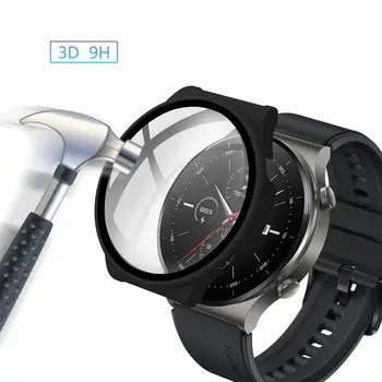 Greu Marginea Plin cu Ecran Protector de Sticlă Cazul Shell Cadru Pentru Huawei GT 2 Pro Watch/GT2 Pro Smartwatch Bara de protecție de Protecție Acoperă