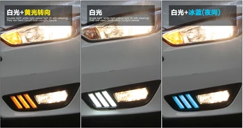 De Semnalizare și de atenuare stil Releu 12v LED Auto DRL daytime running light Bara lampă de Ceață Față pentru Ford Focus 4 2016