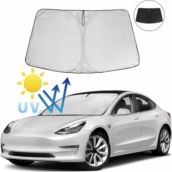 Masina de Parbriz parasolar Blochează Razele UV, Parasolar Protector Parasolar Pliabil pentru Tesla Model 3 2017-2022