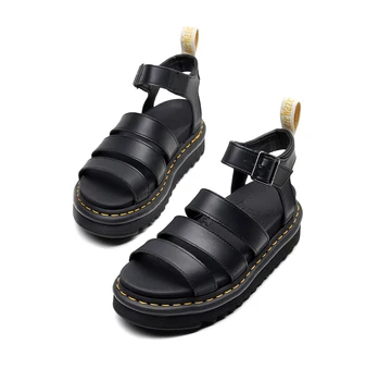 YISHEN 2021 Vara Martens Pantofi de Femeie Apartamente Platforma Sandale Femei din Piele Moale Casual Deget de la picior Deschis Fund Gros Pene de Pantofi Femei