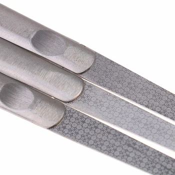 1buc Profesional din Oțel Inoxidabil pilă de Unghii Buffer Metal Dublu Partea de Slefuire Tija de Manichiura Pedichiura Scrub Arte Unghii Instrumente