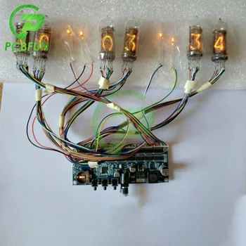 Micro USB 5V 1A Tub Nixie PCB LED-uri Strălucire de Lumină Ceas Digital Electronic Kit Fara Tub