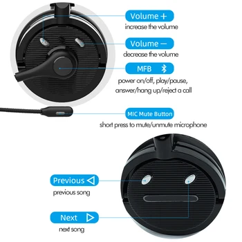 Căști Bluetooth Peste Pliabil Ureche Cască fără Fir cu Microfon Mut Zgomot Suprimarea Cap Telefoane pentru Sofer Birou