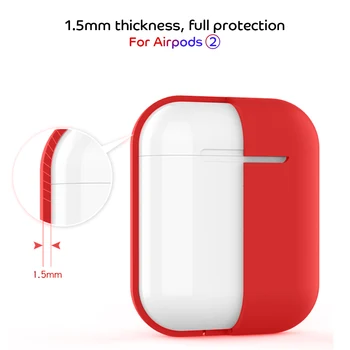 Silicon Moale Cazuri Pentru Apple Airpods 1/2 Protecție Bluetooth Căști Fără Fir Acoperă Pentru Apple Aer Păstăi De Încărcare Saci De Box