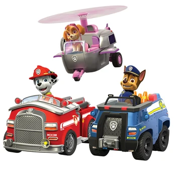 PAW Patrol Chase Rocky Oferi copiilor educaționale și de iluminare jucărie cadouri Vehicul Figura Anime de Actiune Jucarii Model Colecta