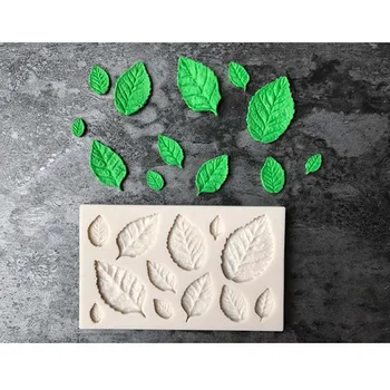 3D Frunze Forma de Silicon Tort Modul de Fondant Ciocolata Cookie Mucegai Tort de Decorare Bucătărie Bakingware 5 Tipuri 898931