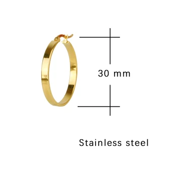 Culoare de aur din Oțel Inoxidabil Mici Hoop Cercei pentru Femei Rotund Gros Ureche Accesorii Moda Bijuterii Noi 2021 Fierbinte E0161