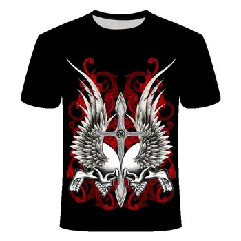2021 nouă navă 3D imprimate T-shirt pentru bărbați pentru femei tricou punk stil de top tricouri skull t shirt gotic tricou din asia marimea 6XL sport