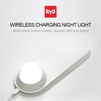 Yeelight LED Lumina de Noapte cu Încărcător Wireless Portabil Magnetic Alb și Lumina Alb Cald Rapid de Încărcare Pentru telefonul Mobil