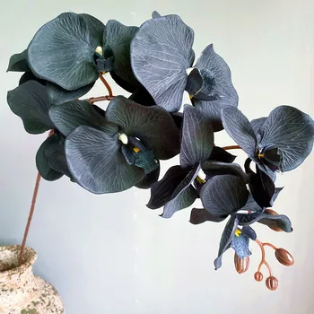 105cm Mare Fluture Negru Orhidee Mătase Artificială de Flori Phalaenopsis Pentru Nunta Grădină cameră Decor flores artificiales