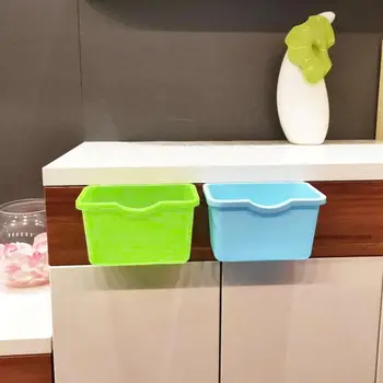1buc Bucătărie Ușa Dulapului din Plastic Coș Agățat coș de Gunoi coș de Gunoi Cutie Desktop Stocare Gunoi de Stocare Titular