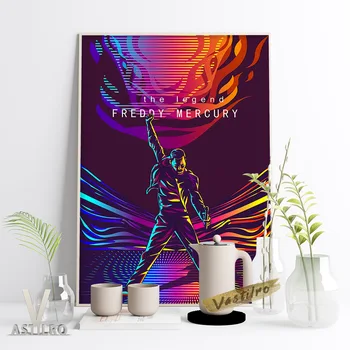 Queen Freddie Mercury Pop Art Print Poster Sexy Cântăreață De Muzică Coperta Revistei Decor Bar, Pub, Club De Autocolante De Perete Fanii Colecție Cadou