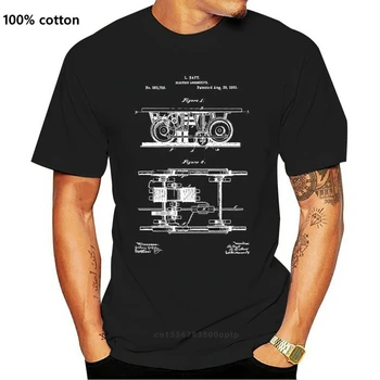 Locomotiva electrica Tricou Tren T-shirt de cale Ferată Conductor Inginer de Tren Gift2018 Brand de Moda pentru Bărbați Topuri StreetWear T-shirt