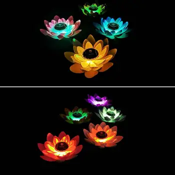 Plutitoare artificiale Lotus Lumina de Noapte LED Lotus Lampă de Economisire a Energiei Lumina pentru Grădină în aer liber, Piscină Iaz, Fantana Decor