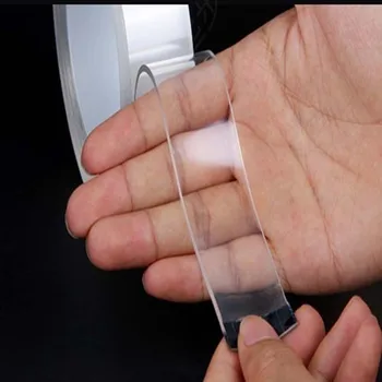 1/2/3/5M Nano Tracsless Multifunctional Bandă Dublu adezivă Transparentă Nici o Urmă de Curățat Acasă Reutilizabile Adeziv rezistent la apa