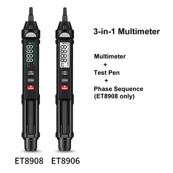 Test Pen Multimetru Auto Senzor Inteligent Pen Tester 6000 De Capete de acuzare AC DC Măsurare fără contact Tensiune Metru Multimetru Digital