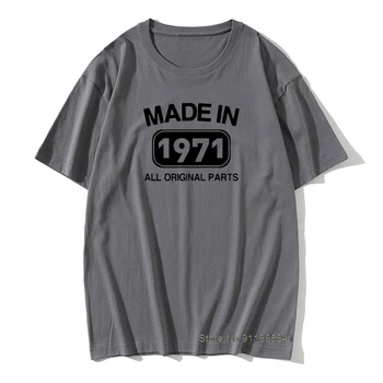 Făcut în 1971 Cadou Barbati Tricou 50 de Ani de Epocă Prezentă Bumbac Tricouri Unice de Imprimare Aniversare Ieftine Camasi Amuzant T