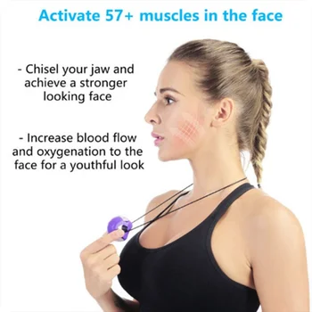 Falca practicanta Maxilarului Musculare mesteca minge de Fitness fata facial gura mingea musca simulator de formare maxilarului jawrsize Maseter oamenii de formare