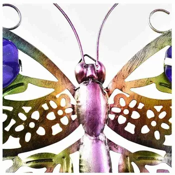 Moda Pictat 3D Fluture Metalic de Perete de Arta Ornamente Decor Fluture Drăguț Animal Home Garden Agățat de Perete Art Decor