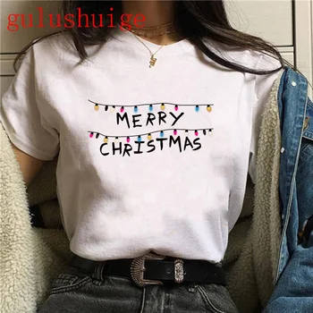 Femeile Moș Crăciun Crăciun Fericit tricou Reni navidad T-shirt Fata Harajuku Maneci Scurte Tee de sex Feminin 90 Haine tricou