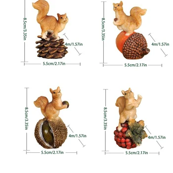 7 Stil Drăguț Iepure, Porc, Pisica Veveriță MushroomEaster Decor Miniatural Iepurele Animale Figurine De Rasina De Artizanat Bunny Ornament De Gradina