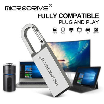 Metal USB Flash Drive 32GB 16GB Pendrive Stick de Memorie Flash de 64gb, 128gb impermeabil Pen Drive usb disk cu cheie lanț
