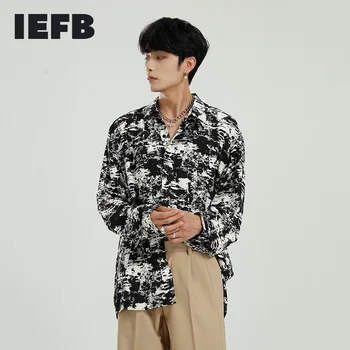 IEFB Îmbrăcăminte pentru Bărbați 2021 Toamna anului Nou Printting Tricouri coreeană Stil Design Fashion Bluza Oversize Topuri de sex Masculin Singur Sân 9Y5813
