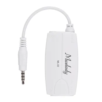 Muslady ML-22 Chitara Audio Conectorul de Interfață Convertor cu iPhone/iPad, Smartphone Android Comprimat cu 3,5 mm Mufă Audio