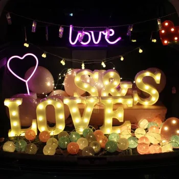 Liviorap CONDUS Litere Lumina de Noapte Decoratiuni de Nunta Acasă Culb Perete DIY Decor Petrecere de Nunta de Ziua Decoruri Cadou de Ziua Îndrăgostiților