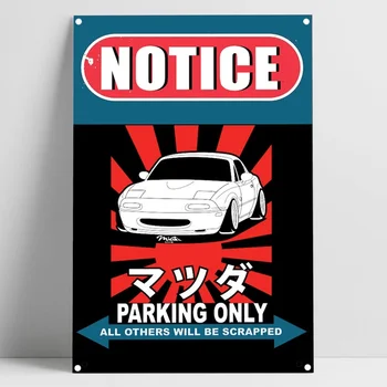 Mazda MX-5 Miata NA de Parcare Numai Tin Semn Bar Pub Garaj Casa Poster Metal Amuzant Parcare Arta de Perete Decor