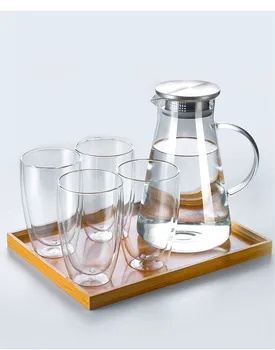 6Pcs Straturi Duble de Sticlă cu Perete Izolat Lapte Cana de Cafea Ceasca de Căldură Rezistent la Băutură Sănătoasă Cani de Ceai Transparent Drinkware