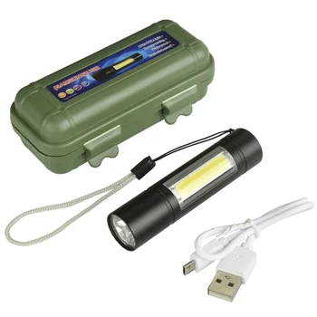 Rezistent la apa Baterie Built-in Lumina de Camping Q5 & COB 2000LM Becuri LED Lanterna Micro USB Reîncărcabilă Lanterna 3 Modul de Lanterna